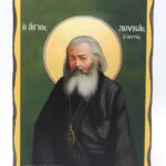 Άγιος Λουκάς ο Ιατρός σε ξύλο τεχνητής Παλαίωσης