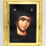 Παναγία Μήτηρ Θεού σε σκαφτό ξύλο με όψη Στιλβωτού