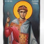 Άγιος Δημήτριος σε ξύλο τεχνητής Παλαίωσης